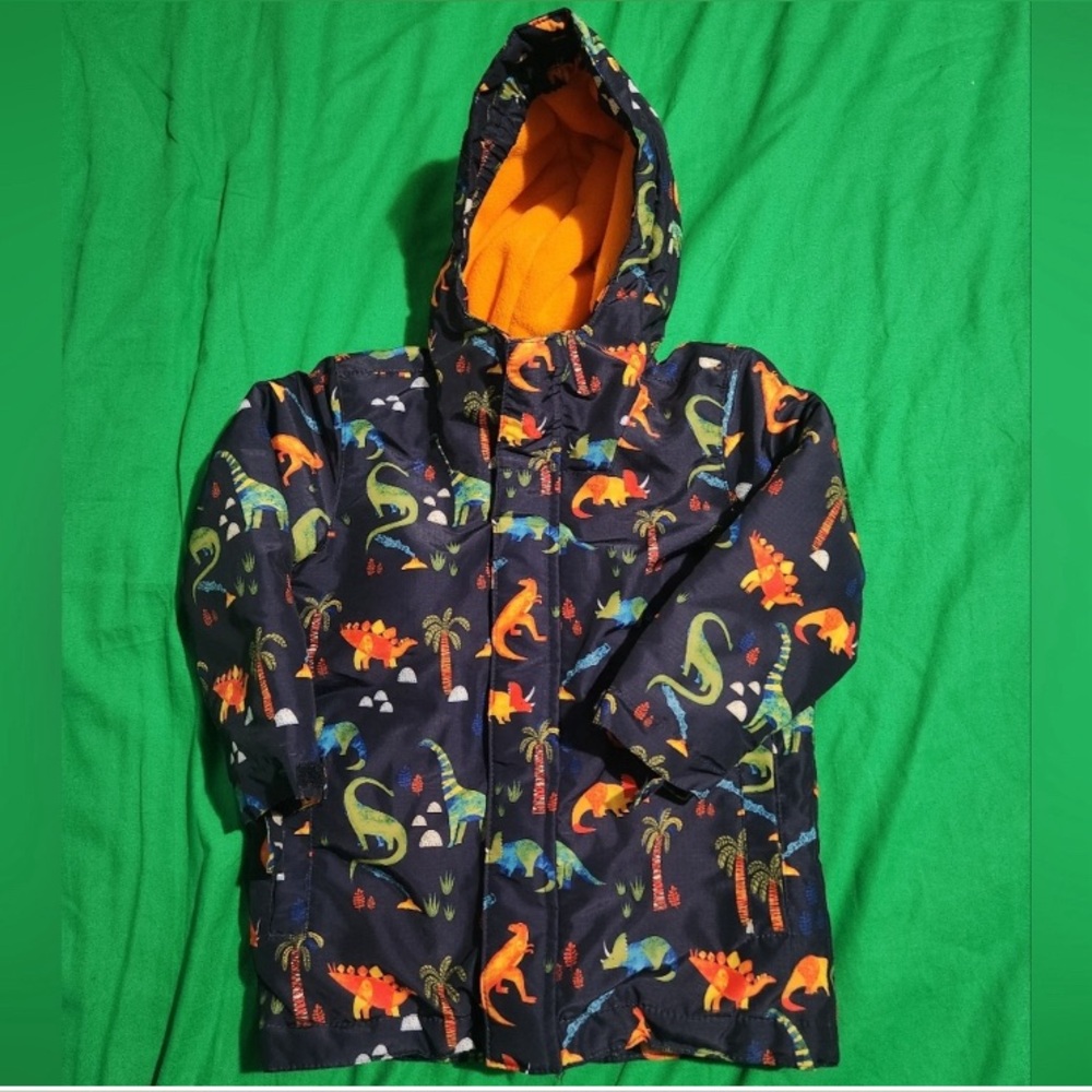 Childrens Place Hooded Jacket Toddler Coat 4T Dinosaurs Winter